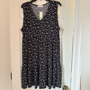 Kaileigh Midnight Blue Floral Dress